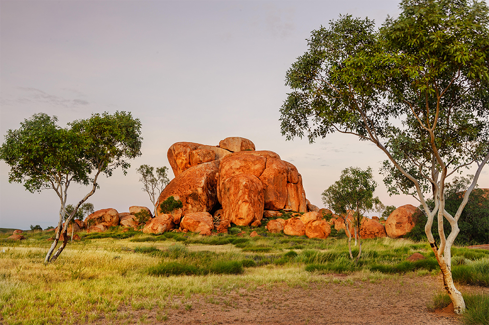 Karlu Karlu (Devils Marbles) at dawn, near Tennant's Creek (Ingo Oeland/Alamy)